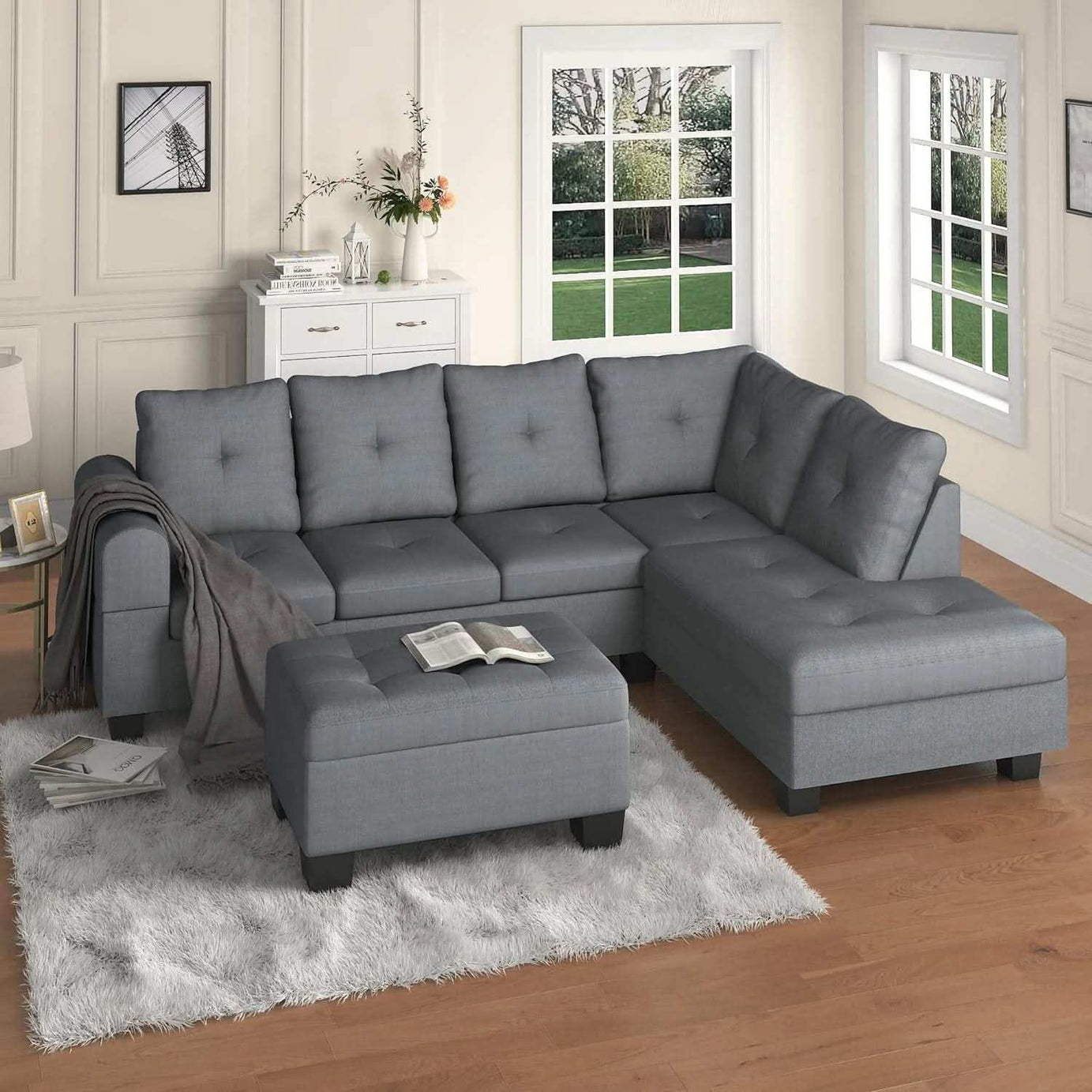 كنب زاوية بتصميم جذاب - Baytuk