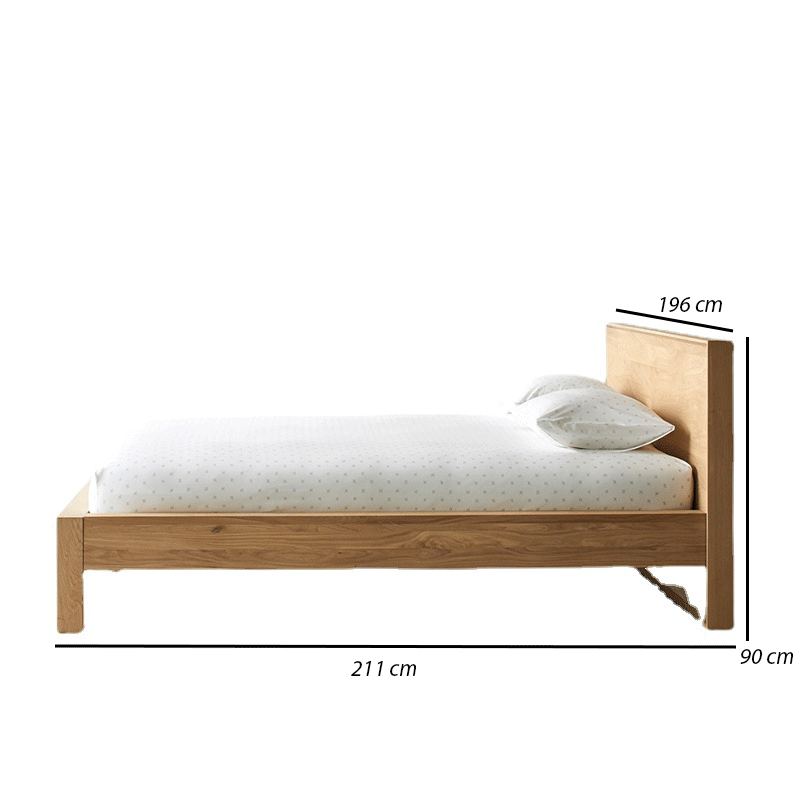 سرير خشبي بتصميم بسيط - SERA