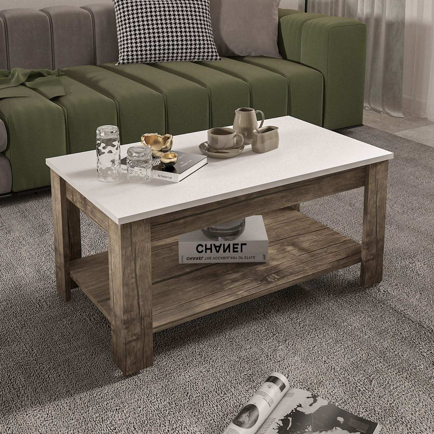 طاولة قهوة خشبية - Baytuk