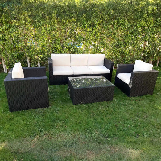 طقم خارجي معدن و راتان - Baytuk