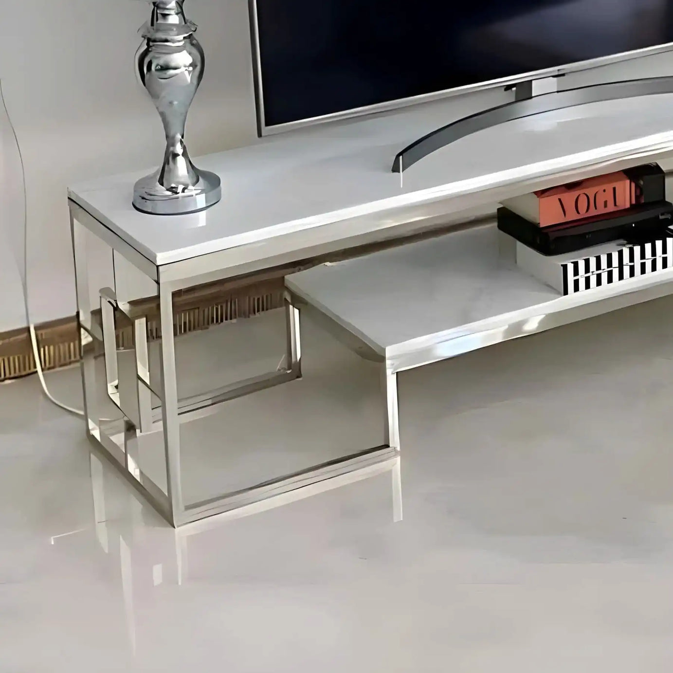 طاولة تلفاز استانلس - Baytuk