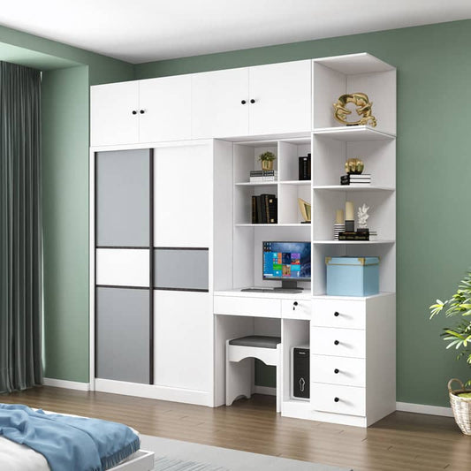 دولاب ملابس مزود بمكتب