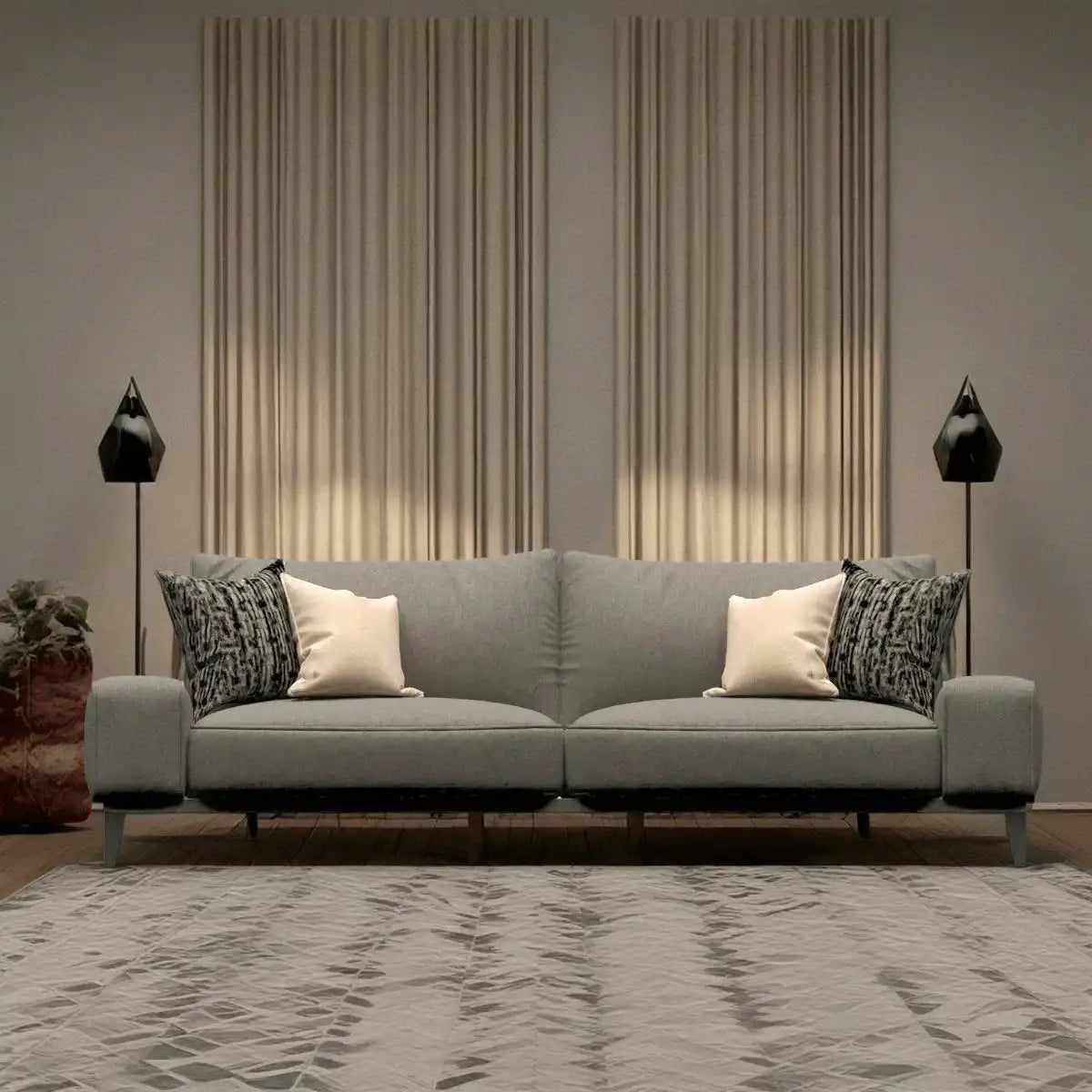 كنبة خشب طبيعي 210*85*70 سم - HIP67 - Homix