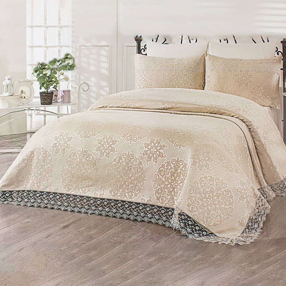 مفرش سرير شانيليا تركي - ست قطع