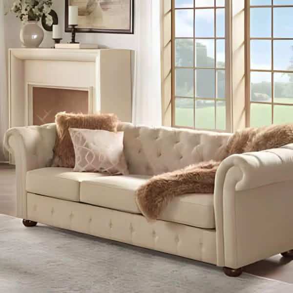 مريحة كنبة خشب زان بأسفنج عالي الجودة - Baytuk