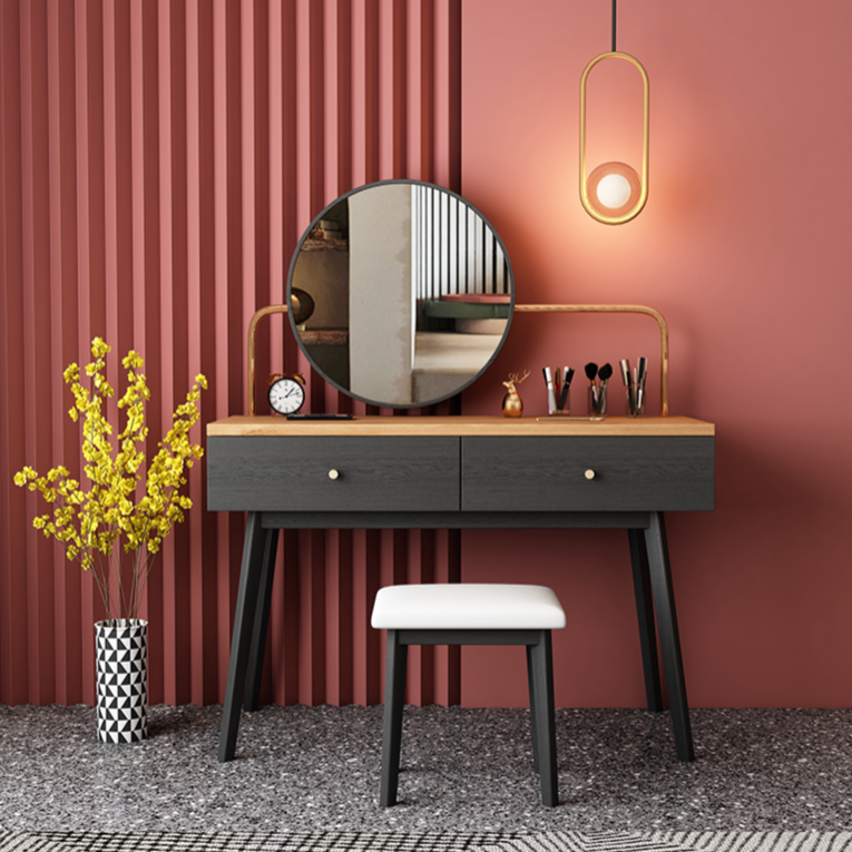 تسريحة مع مرأه و كرسي فاخر