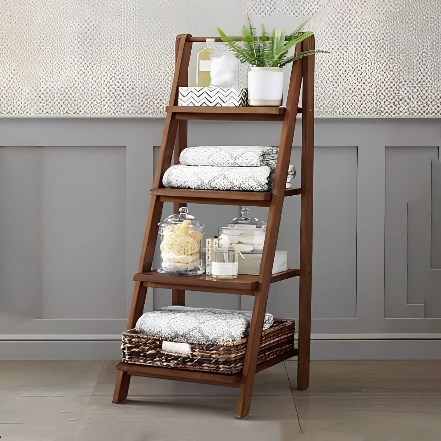 تصميم أرفف من خشب فاخر 