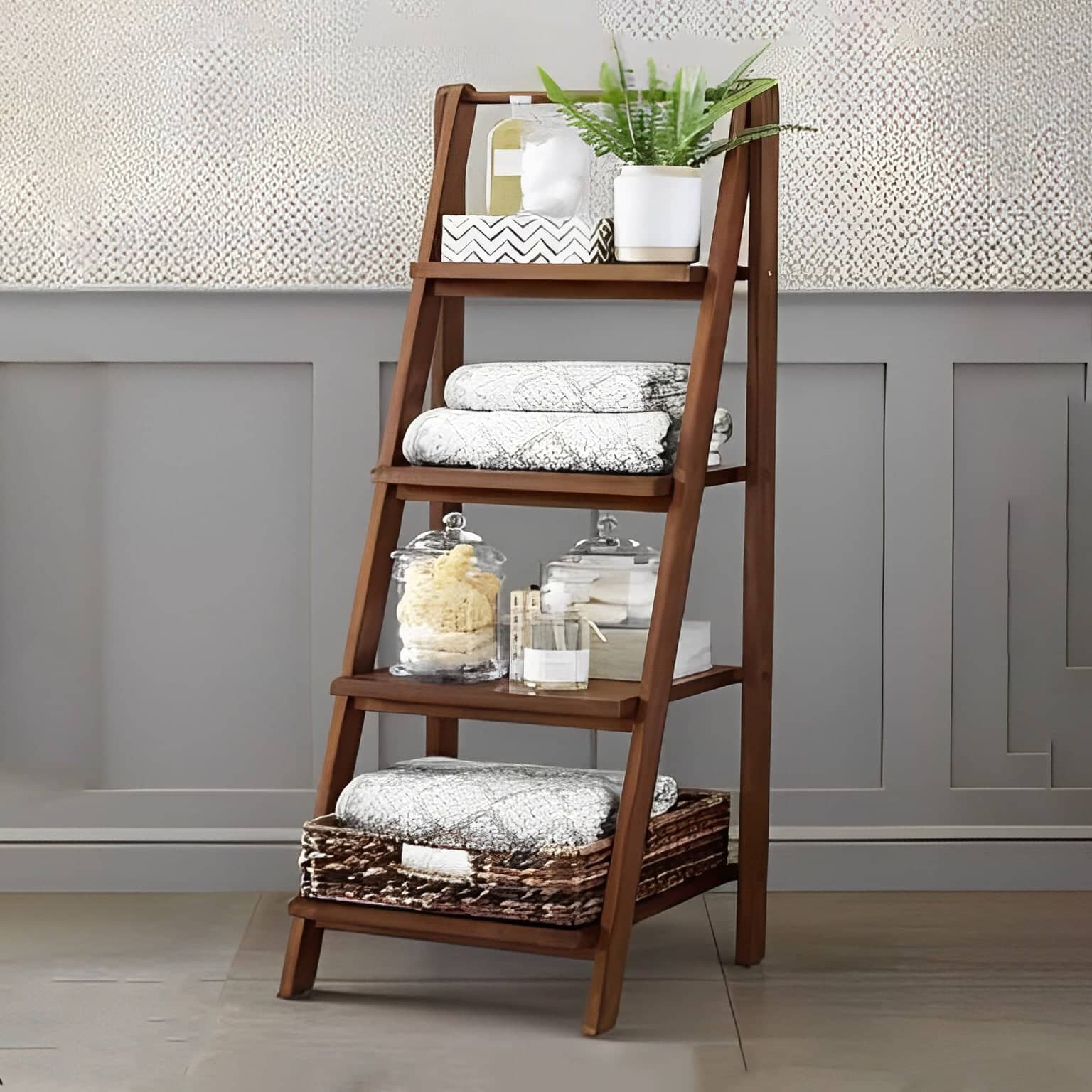 تصميم أرفف من خشب فاخر 