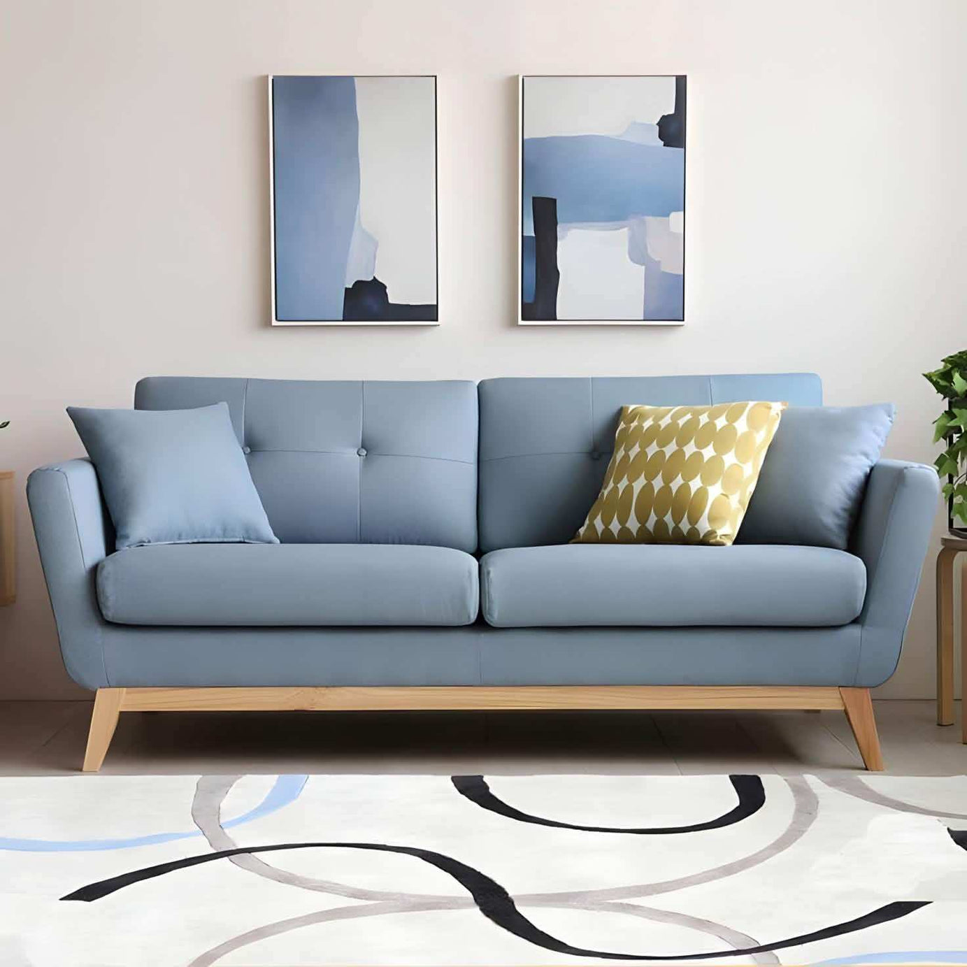 كنبة فاخرة خشب زان راحة مثالية - Baytuk