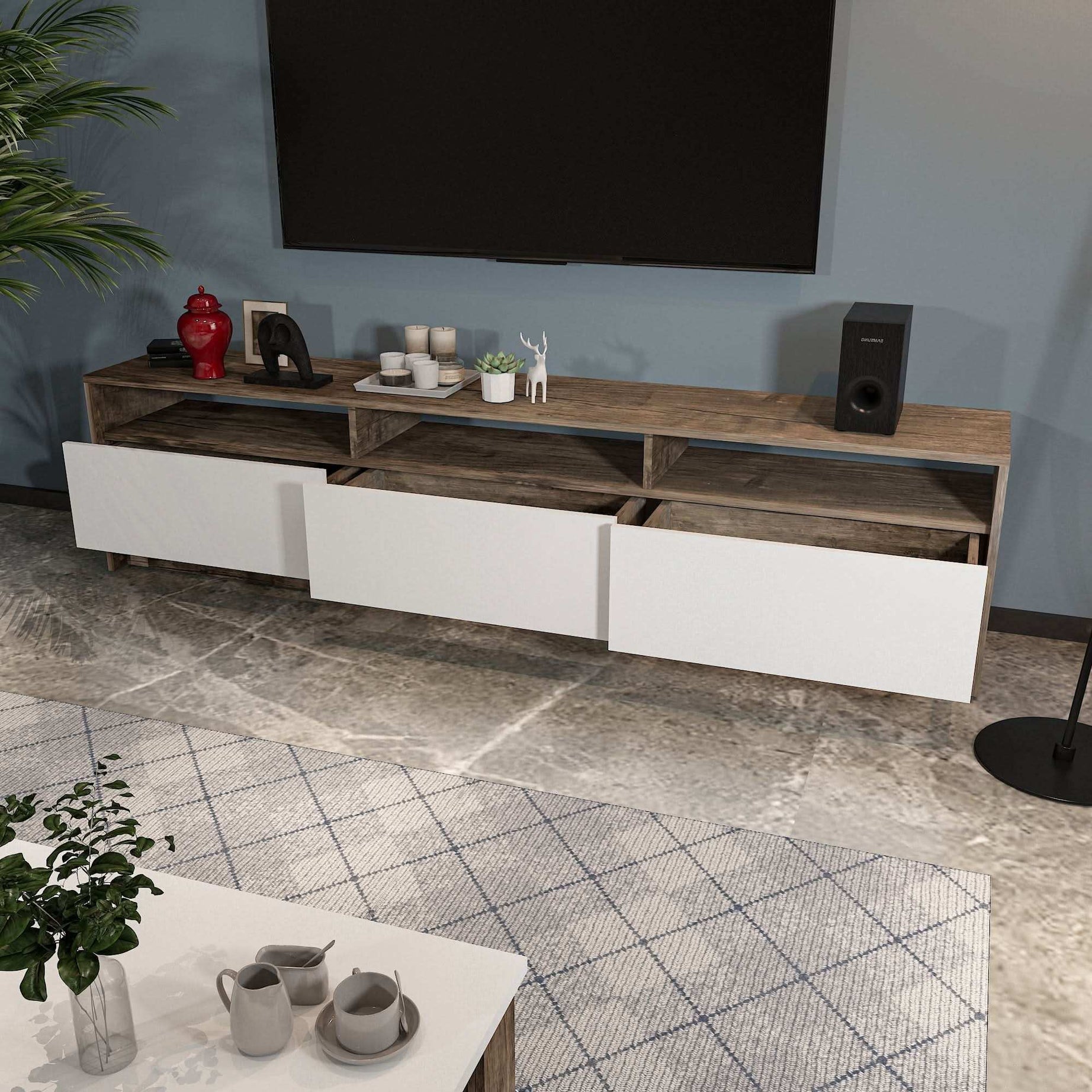 طاولة تلفاز متعددة الأدراج - Baytuk