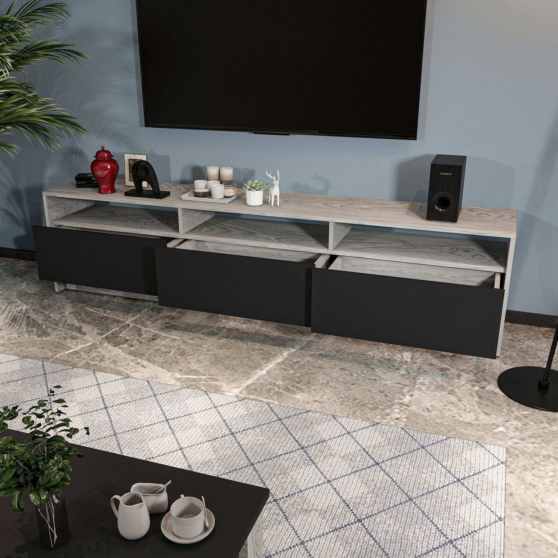 طاولة تلفاز متعددة الأدراج - Baytuk