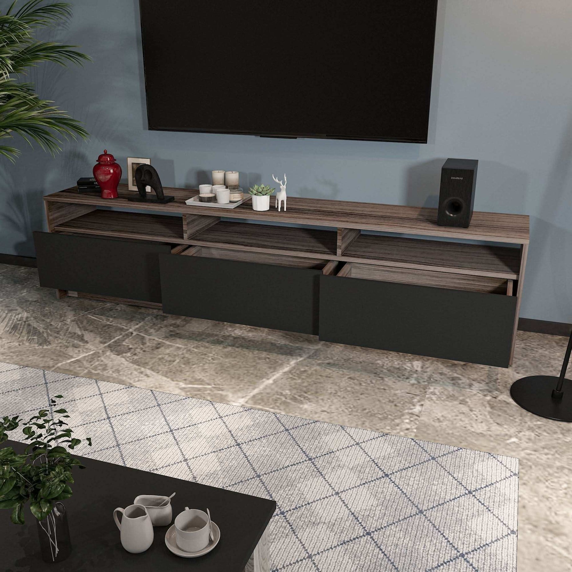 طاولة تلفاز متعددة الأدراج - Baytuk