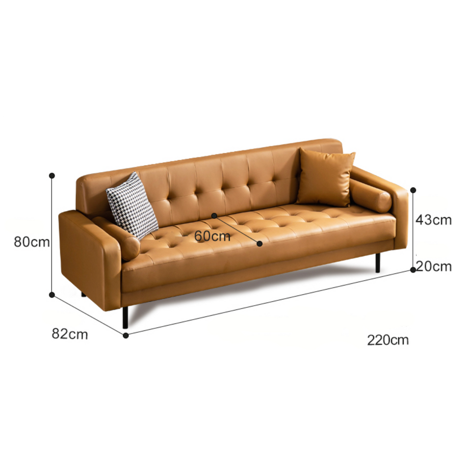 كنبة جلد كابتونيه - VELA