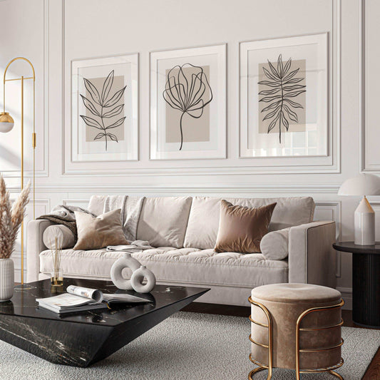 طقم لوحات3 قطع بلوح زجاجي 120*60 سم - Baytuk