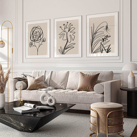 طقم لوحات3 قطع متعدد الألوان 120*60 سم - Baytuk