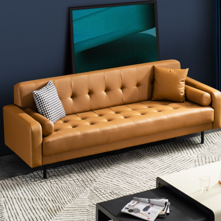 كنبة جلد كابتونيه - VELA