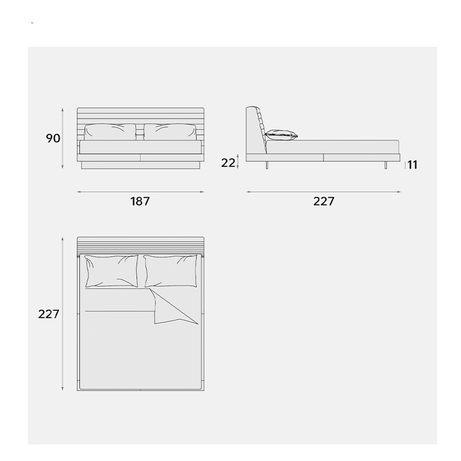 سرير بتصميم مودرن - GROS