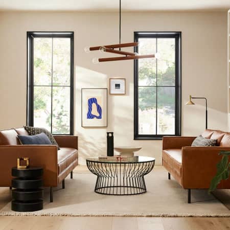 كنبة جلد بتصميم مينامليست  - WISE