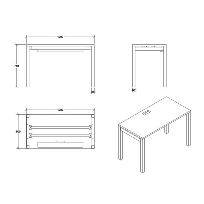 مكتب بتصميم بسيط - TARE