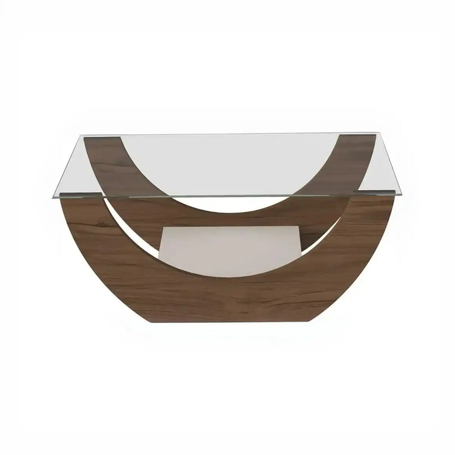 طاولة قهوة بسطح زجاج، 82*42*36 سم