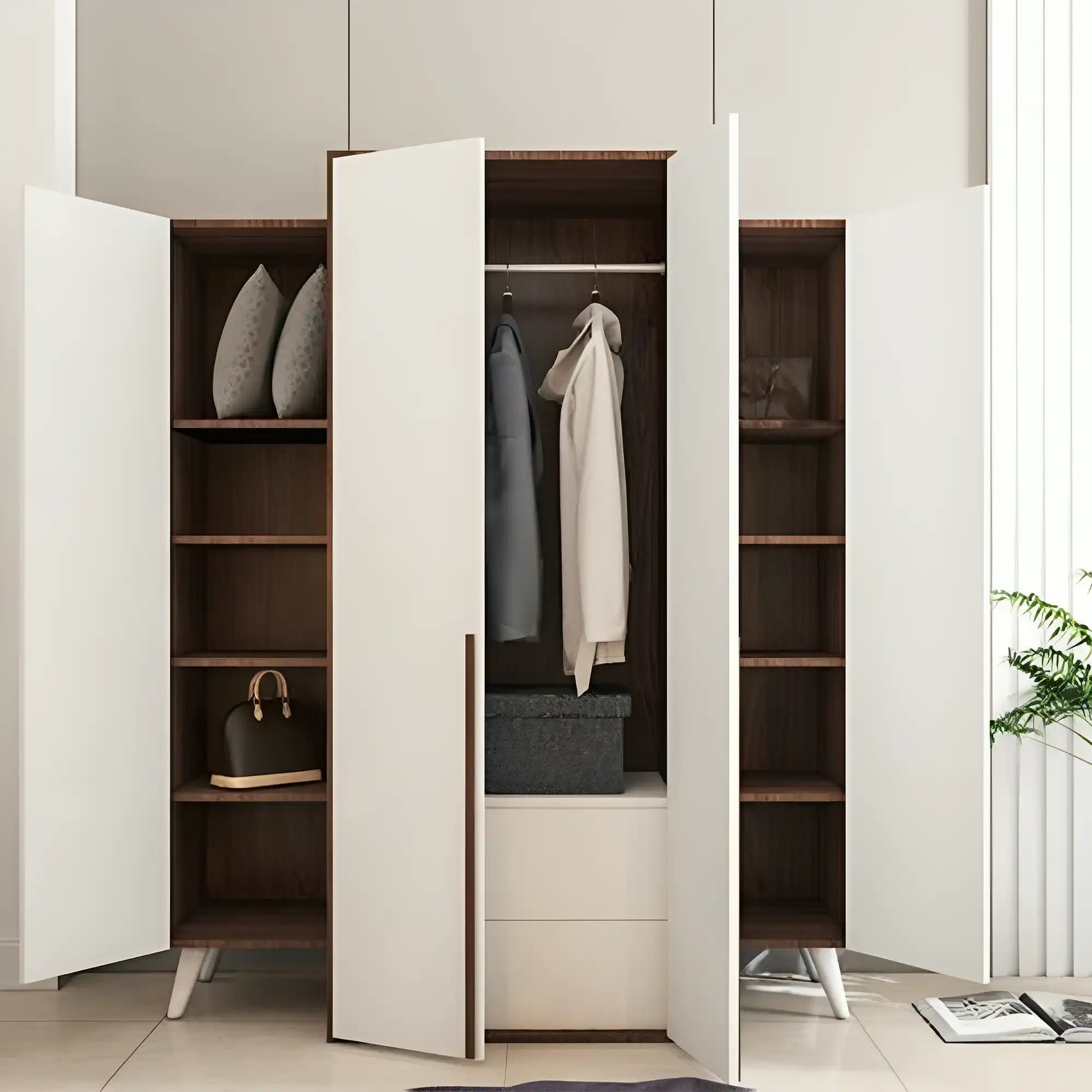 دولاب بأرجل خشبي بتصميم مميز - Baytuk