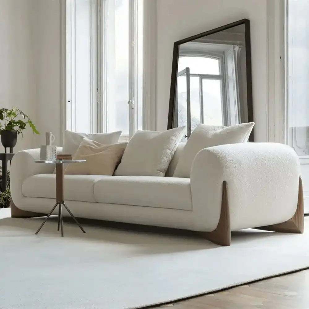 كنبة خشب طبيعي 220*80*70 سم - HIP26 - Homix