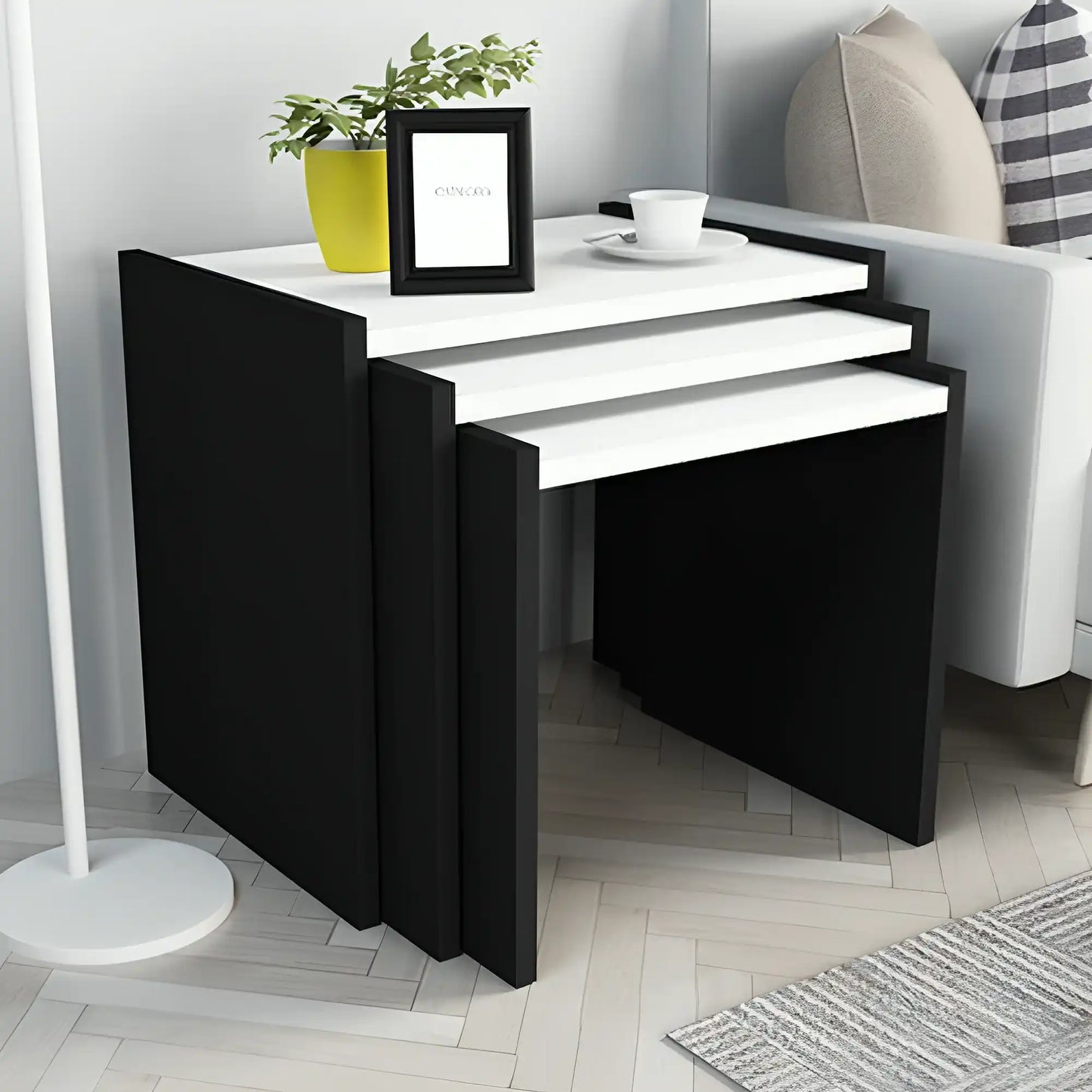 طاولة جانبية متداخلة بسيطة - Baytuk