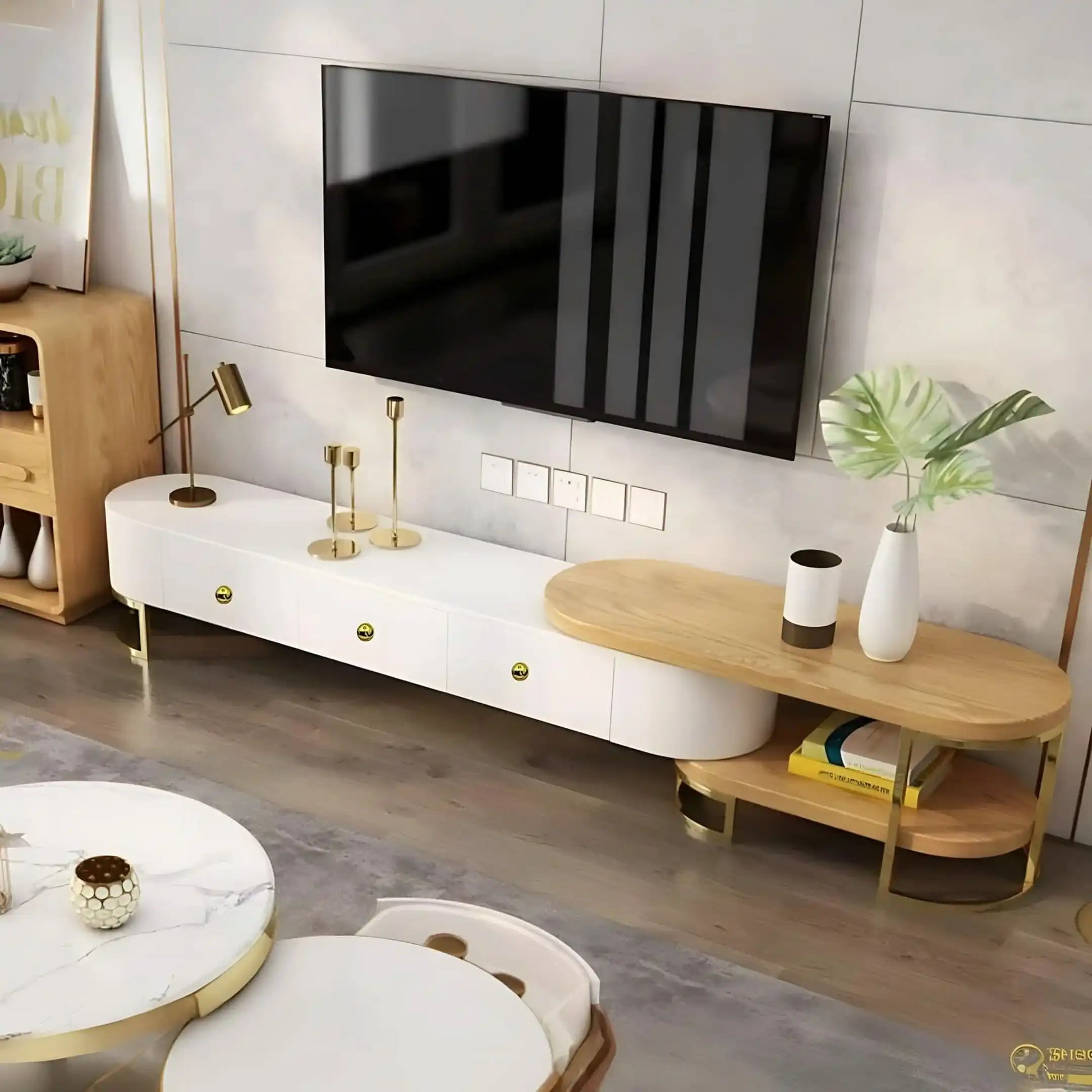 طاولة تلفاز متداخلة ام دي اف - Baytuk