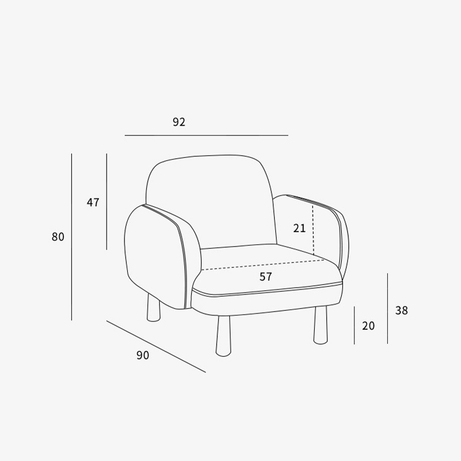 كرسي مفرد خشبي - SELA