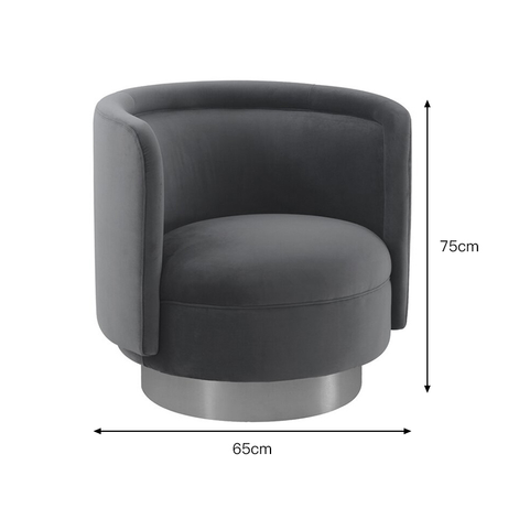 كرسي مفرد مخملي -  SELA