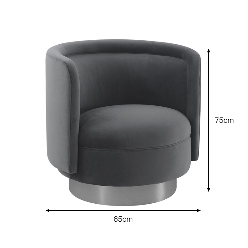 كرسي مفرد مخملي -  SELA