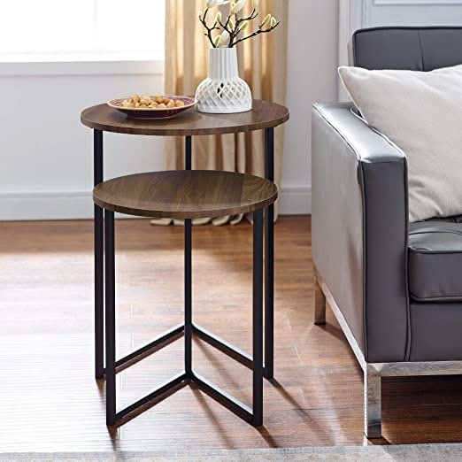 طاولة جانبية متداخلة بقاعدة معدنية STA65 - Baytuk