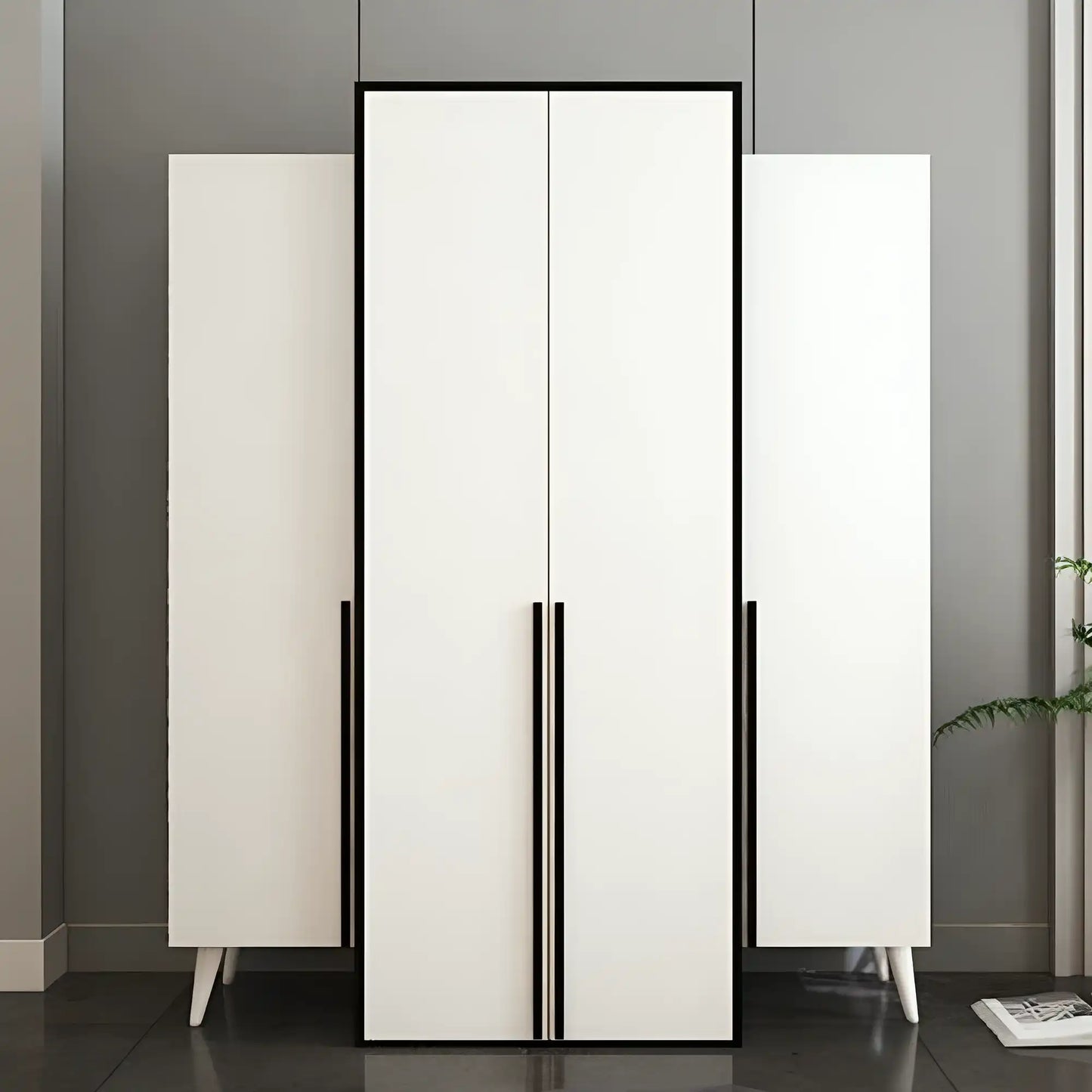 دولاب بأرجل خشبي بتصميم مميز