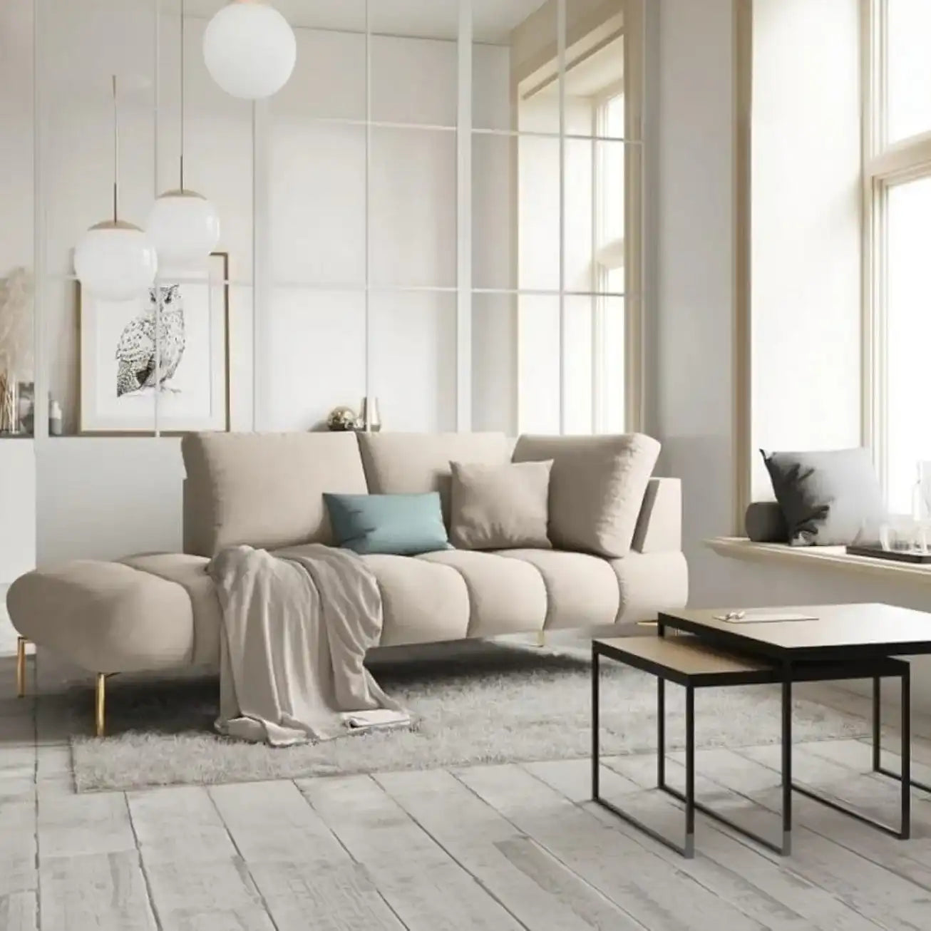 كنبة خشب طبيعي، 180*85*85 سم