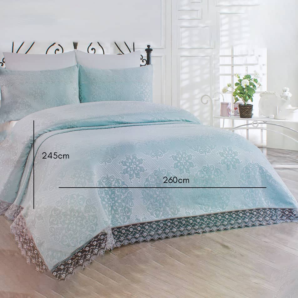 مفرش سرير شانيليا تركي - ست قطع