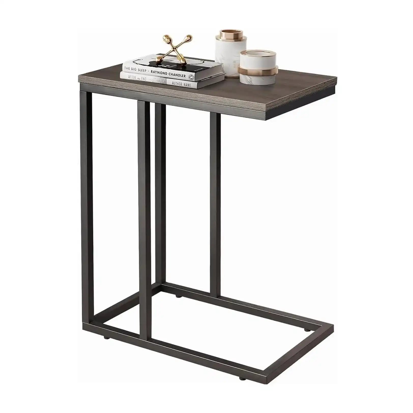 طاولة جانبية خشب و معدن، 30*48*59 سم