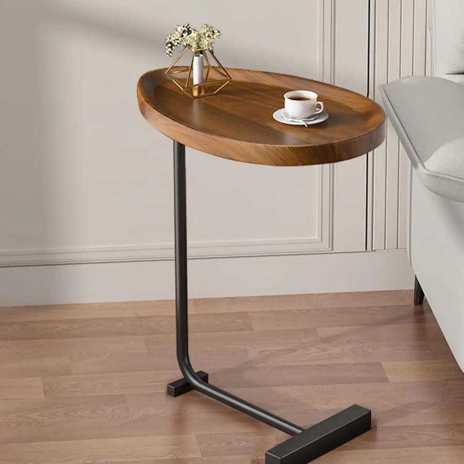 طاولة جانبية خشب و معدن، 30*45*62 سم