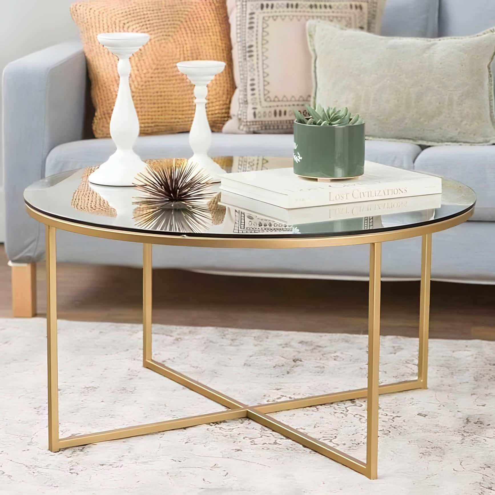 طاولة قهوة زجاج - Baytuk