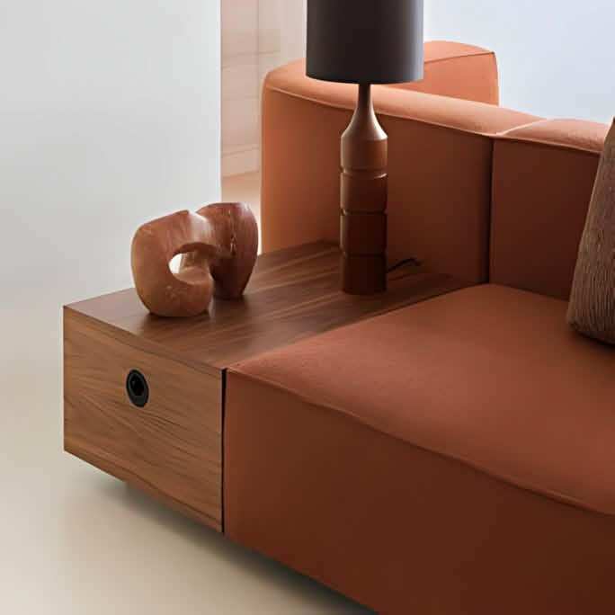 كنبة فاخرة خشب طبيعي - Baytuk