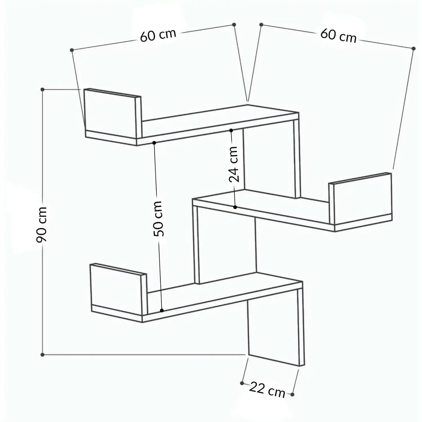 وحدة أرفف MDF أنيقة - Baytuk
