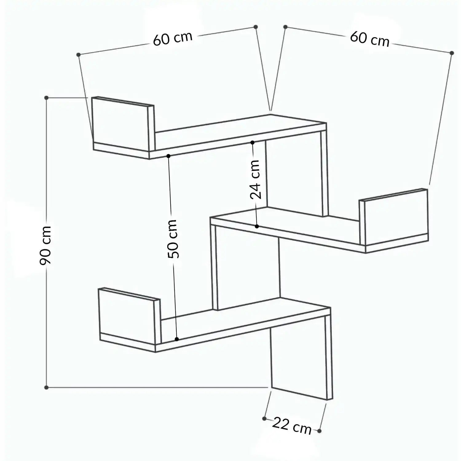 وحدة أرفف MDF أنيقة - Baytuk