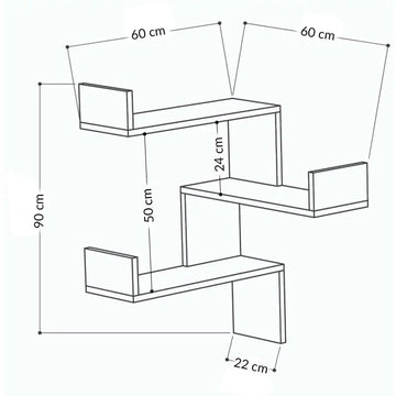 وحدة أرفف MDF أنيقة - Baytuk