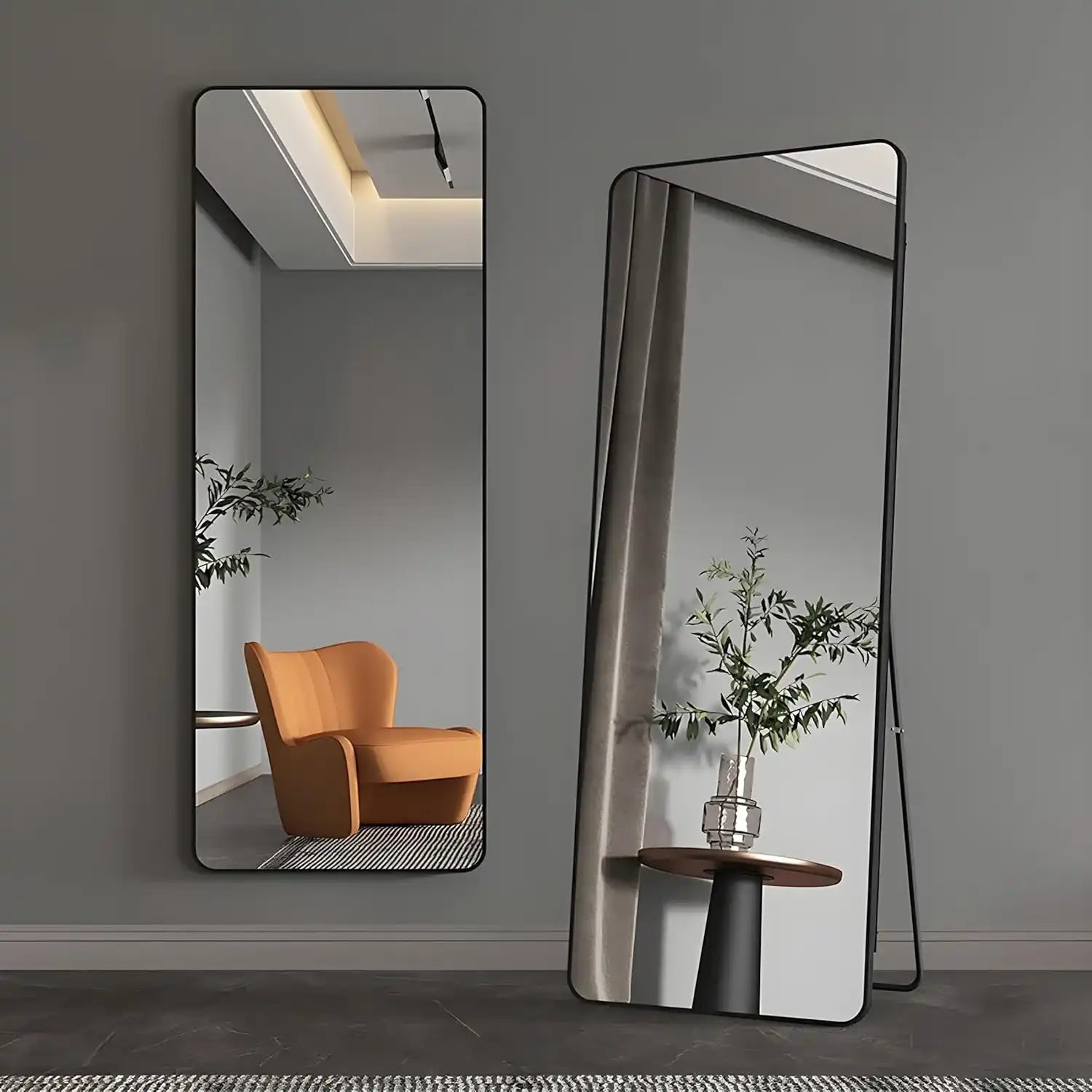 مرايا بإطار معدني، 40*150 سم