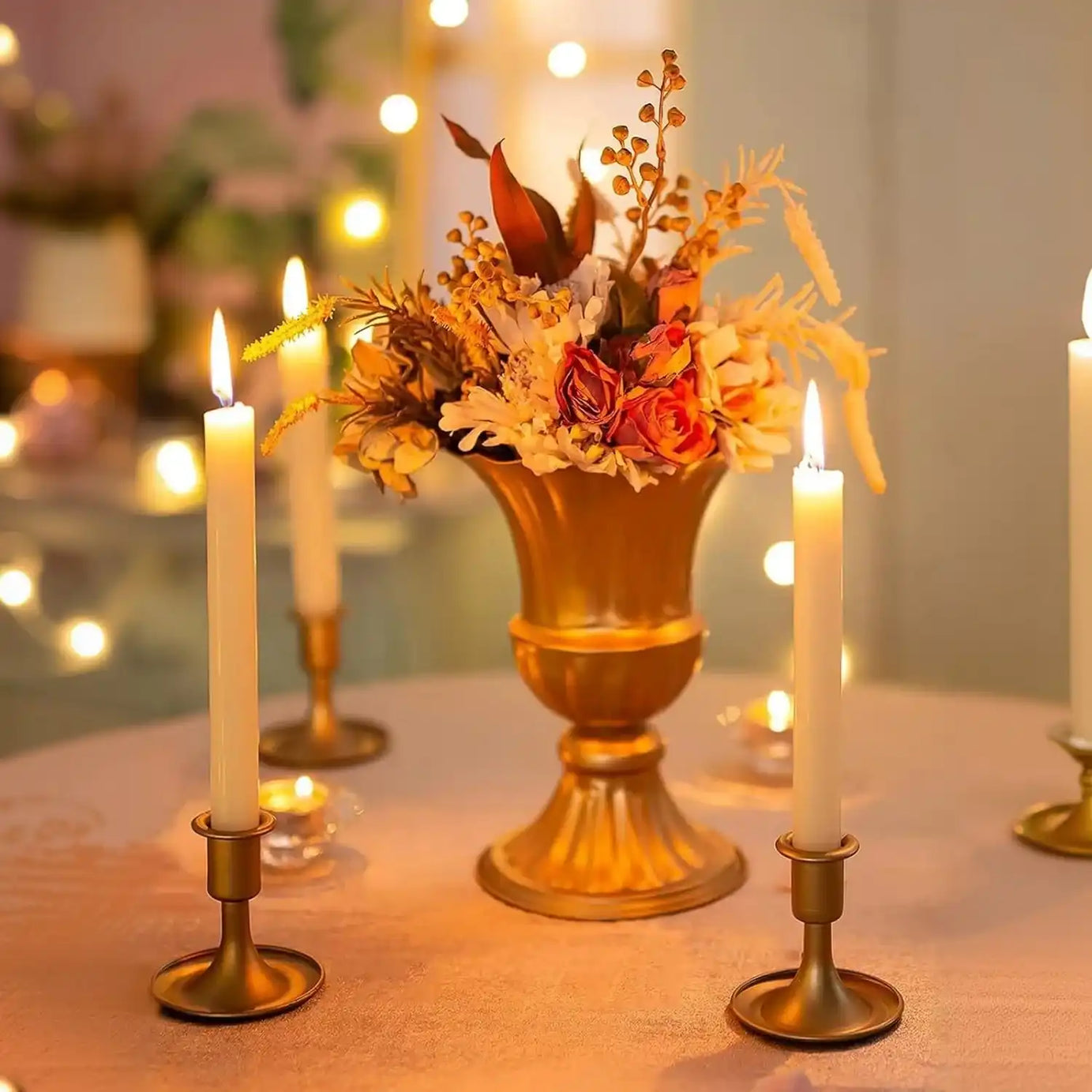 طقم حامل شموع معدني، 3*8*8 سم - قطعتين