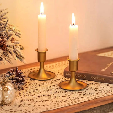 طقم حامل شموع معدني، 3*8*8 سم - قطعتين