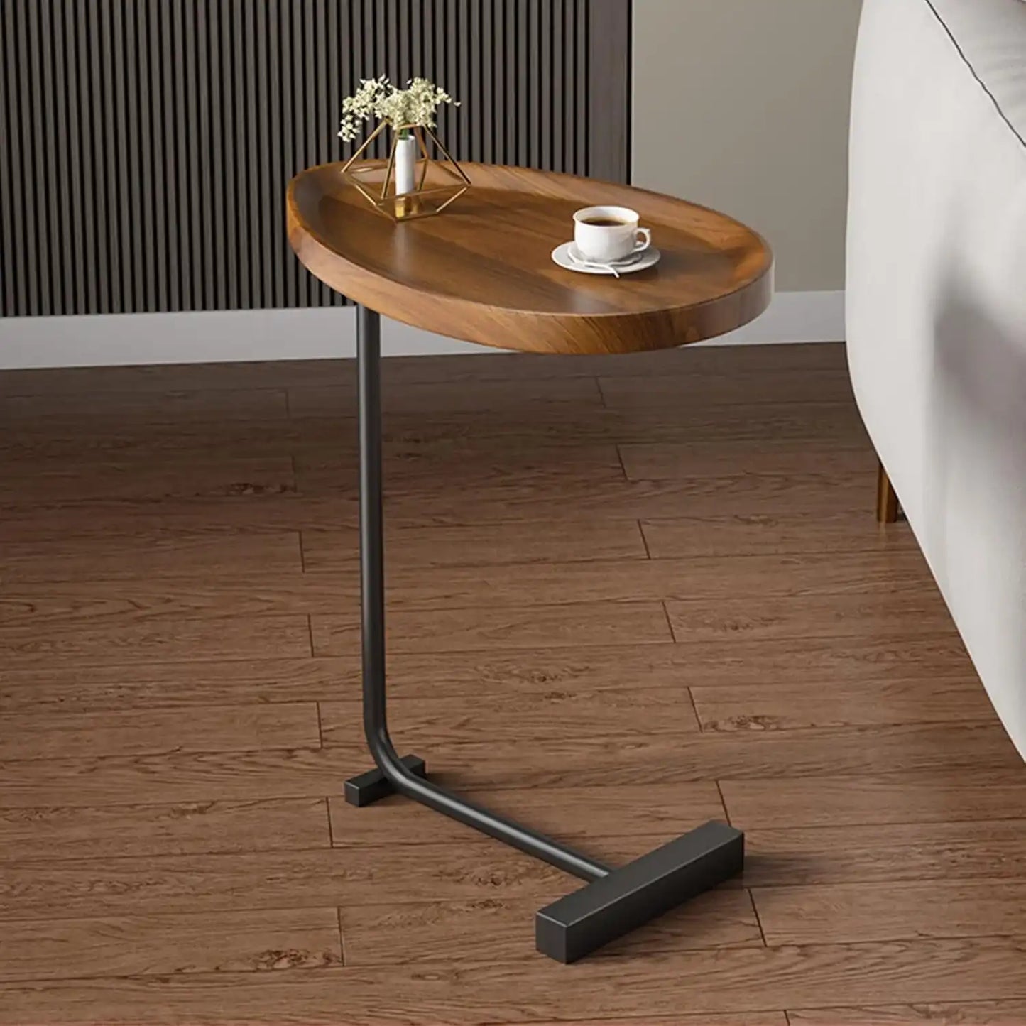 طاولة جانبية خشب و معدن، 30*45*62 سم