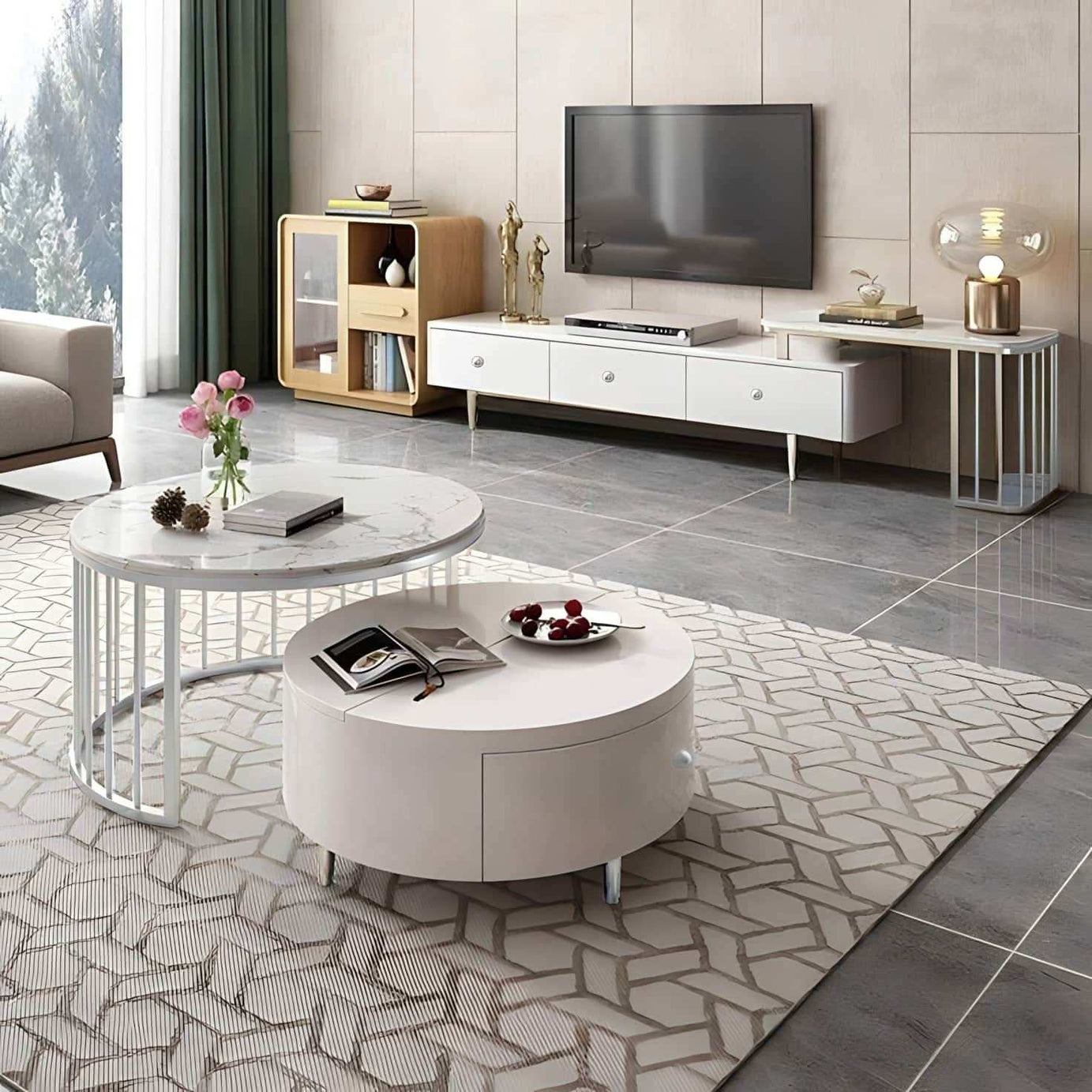 طقم طاولات تلفاز وقهوة - Baytuk