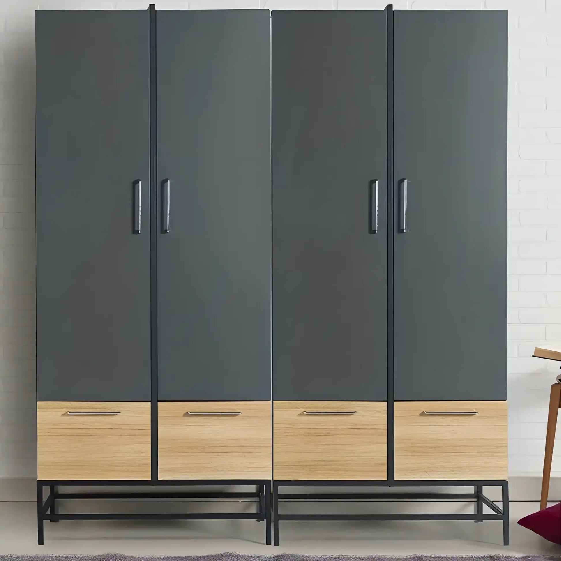 دولاب ملابس حديث بأرجل معدنية لتخزين أنيق - Baytuk