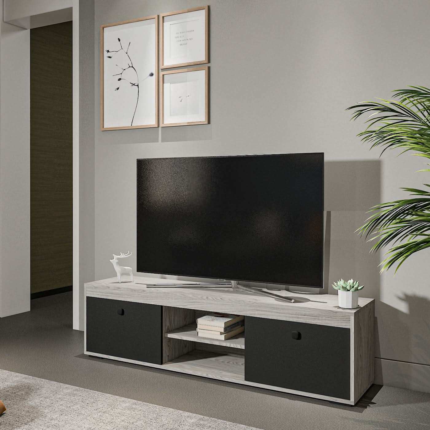 طاولة تلفاز خشبية بتصميم عصري - Baytuk