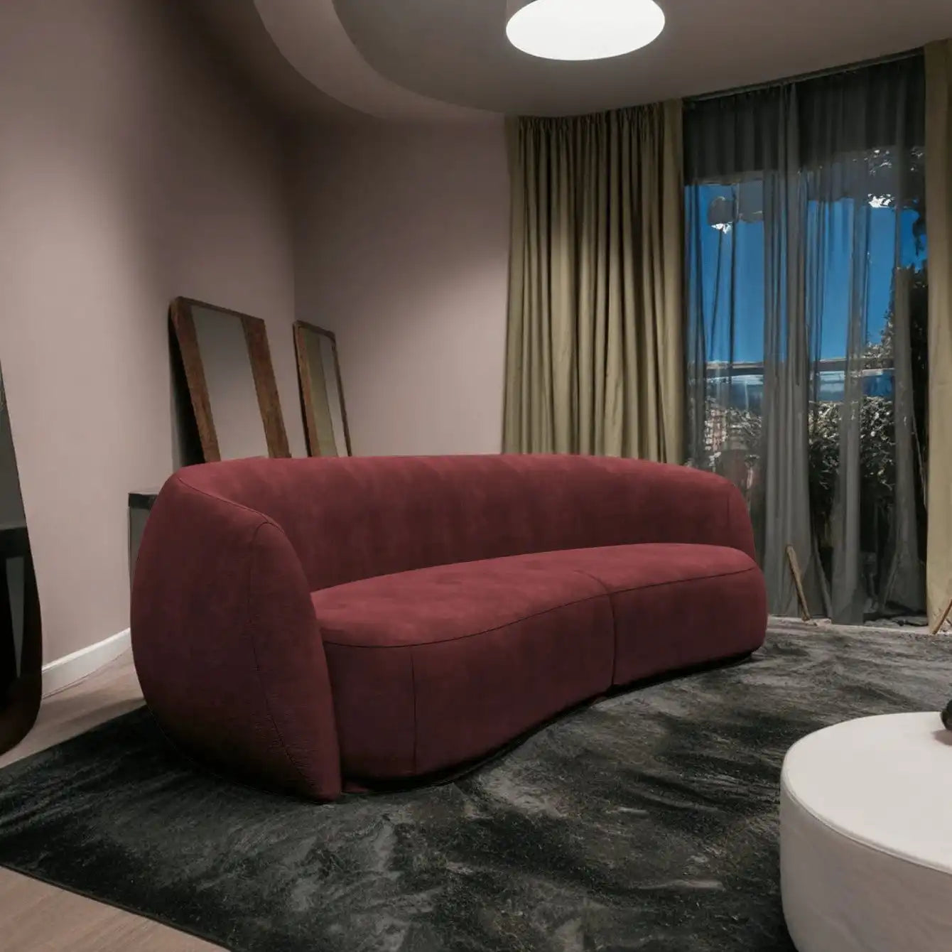 كنبة خشب طبيعي 250*110*80 سم - HIP62 - Homix